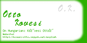 otto kovesi business card